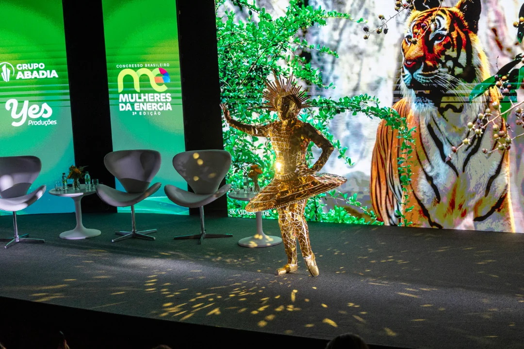 Apresentação artística no palco principal