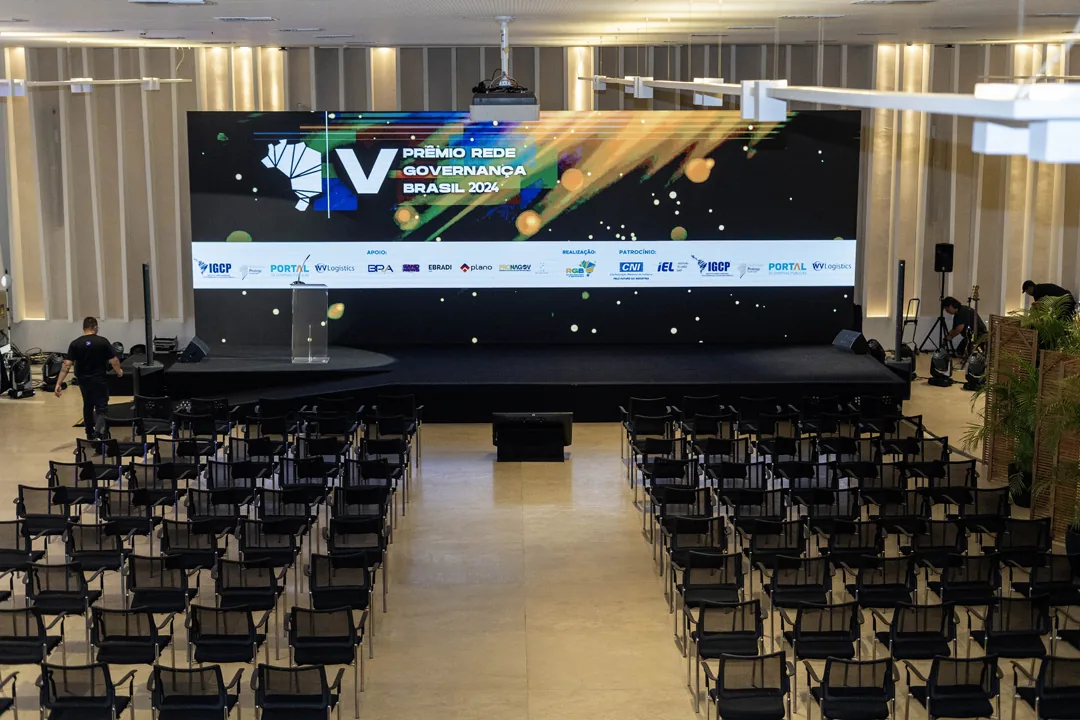 Auditório montado antes da cerimônia