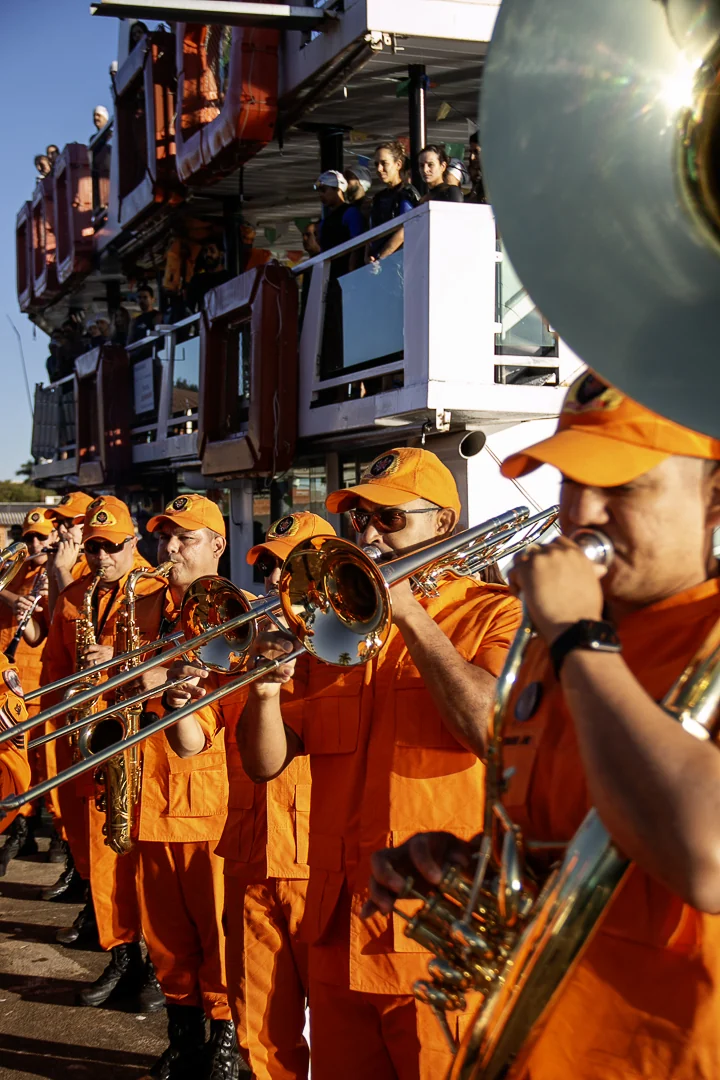 Banda do Corpo de Bombeiros na abertura do evento