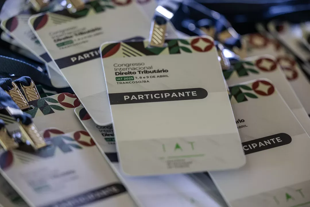 Credenciais dos participantes do congresso