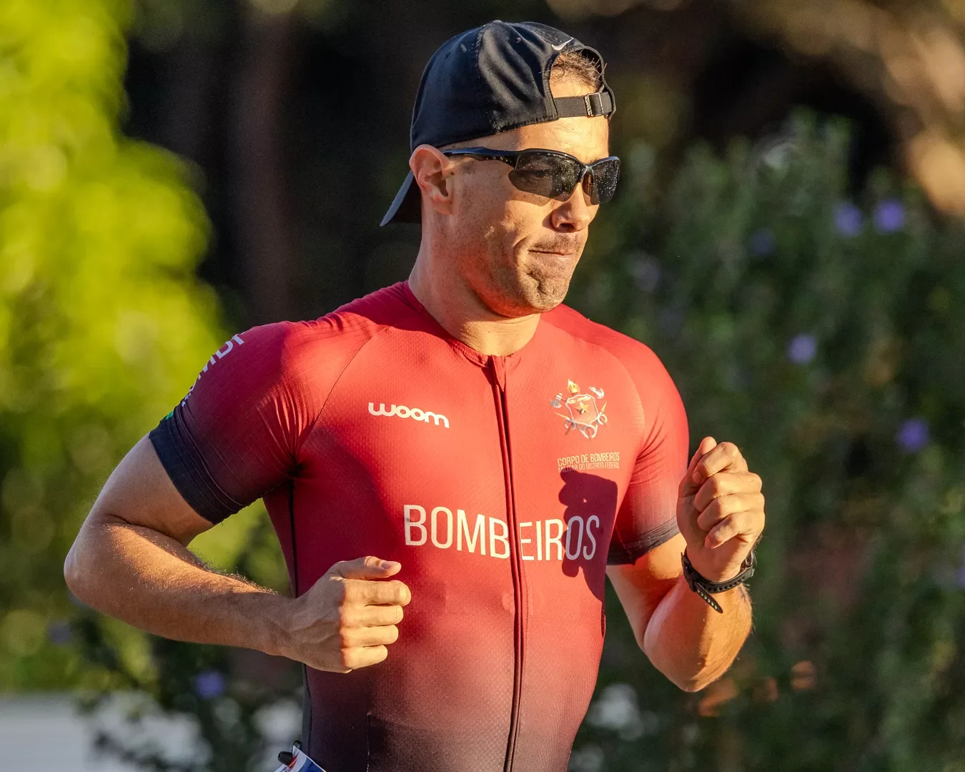 Atleta na etapa de corrida