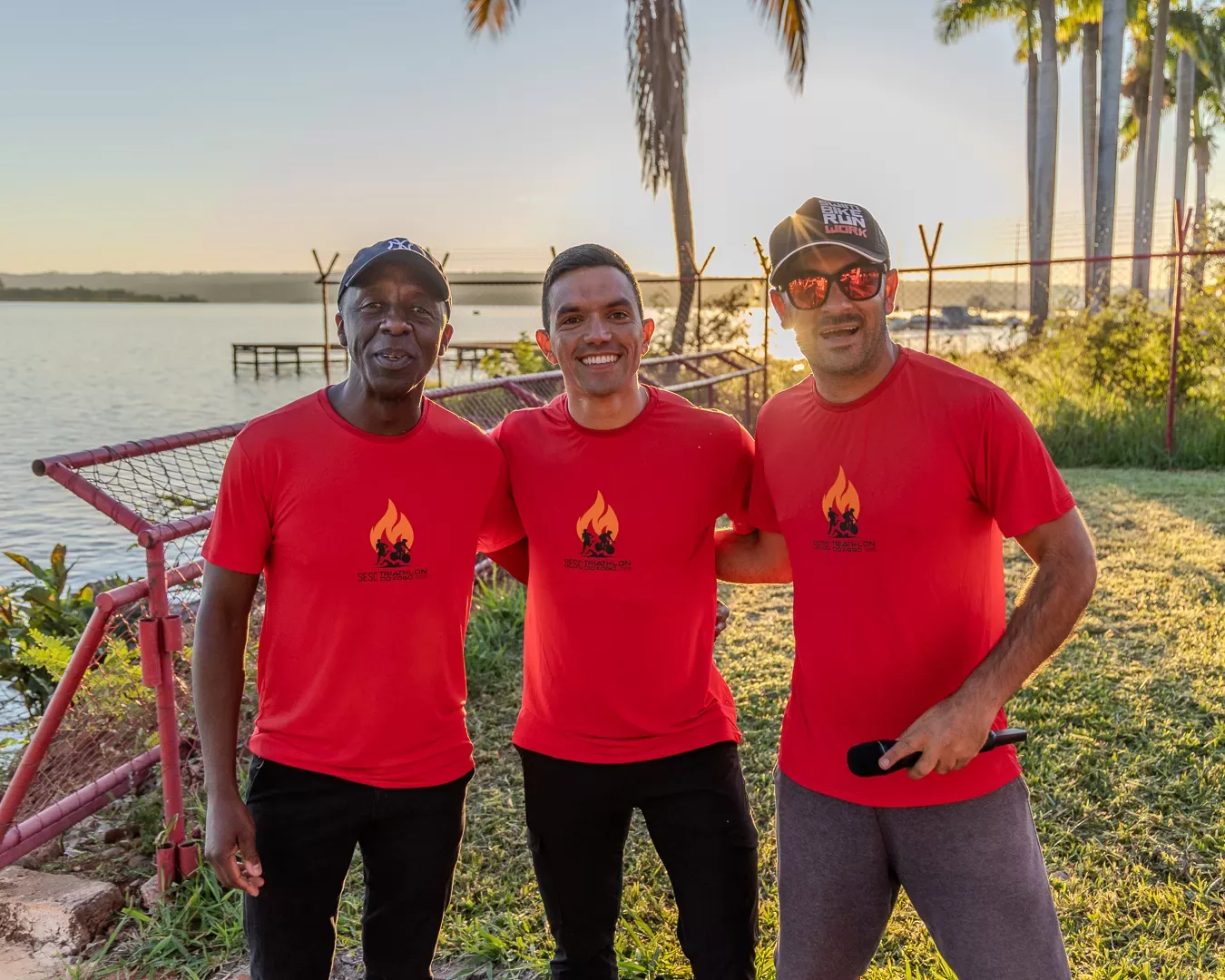 Equipe da organização antes da prova