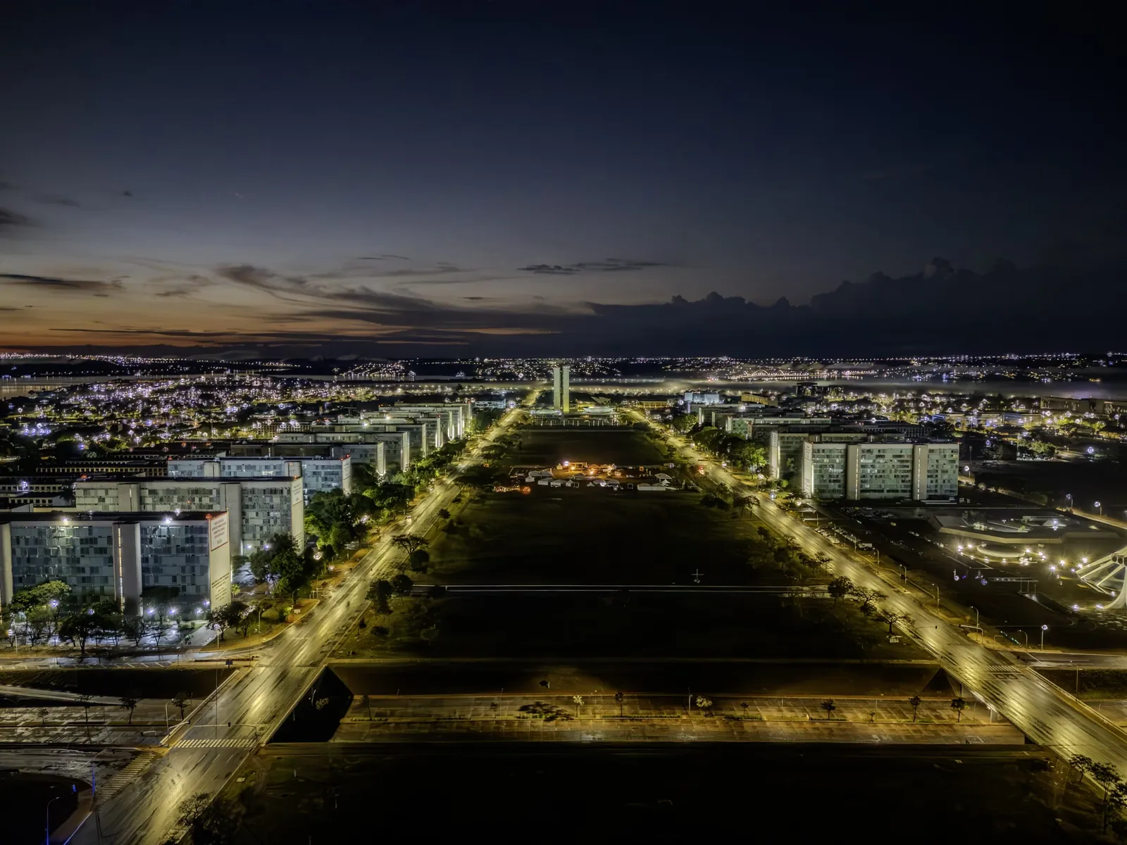 Vista aérea da Esplanada dos Ministérios